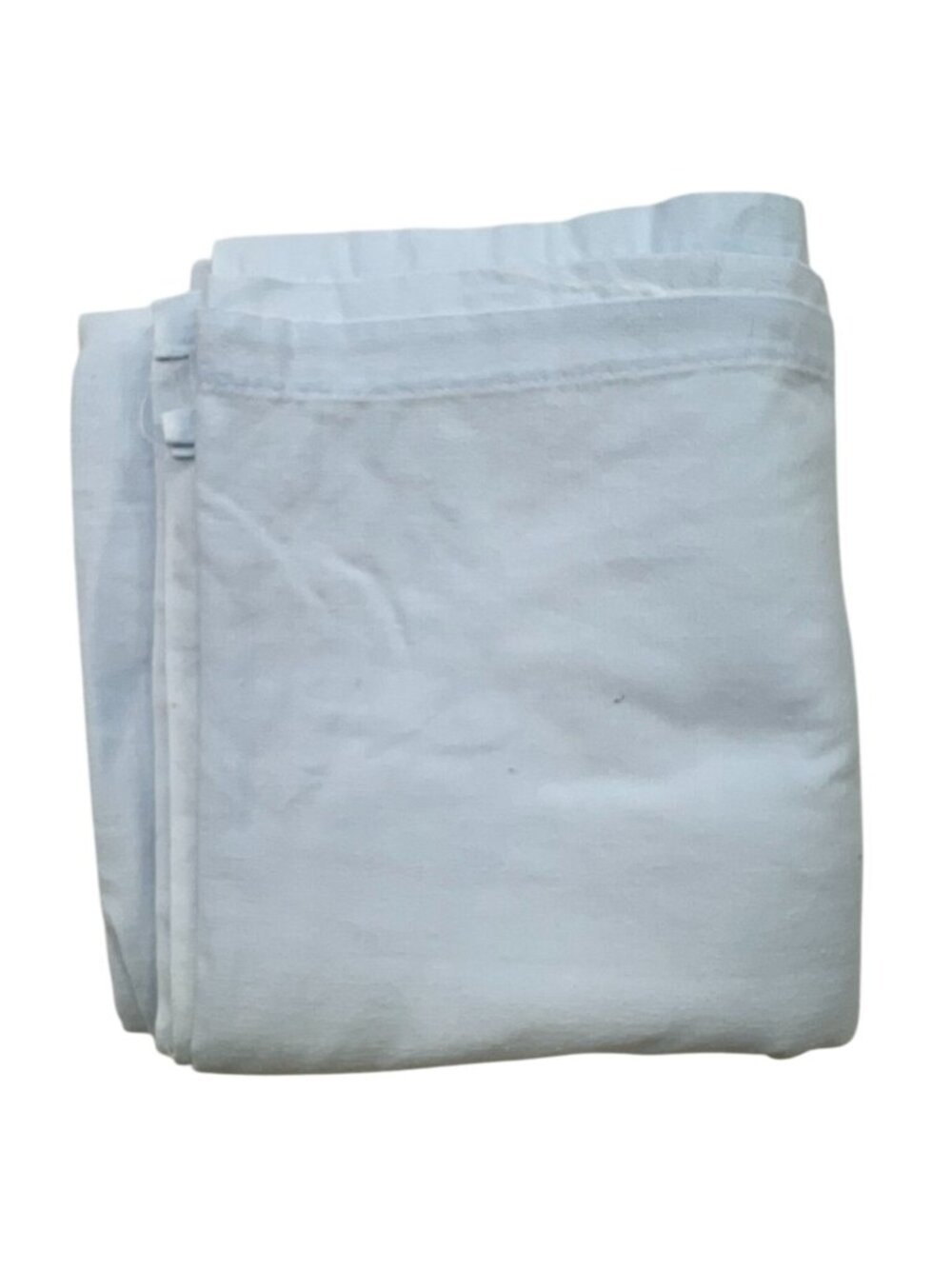 Vintage Light Blue Solid Classic Flannel Full Flat Sheet Cotton Blend Bedding
